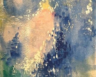 Untitled - Abstract Bluebonnets 
By San Antonio artist Caroline Shelton
19”x 22.5”