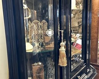 Exquisite Cantoni Lighted Lacquer Display Cabinet