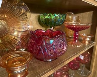 Carnival Glass fun fact: it gets is name because sometimes smaller pieces were given as prizes at fair grounds 