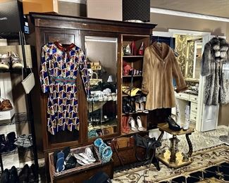 Entire Room FULL of designer clothes, furs and bags! 