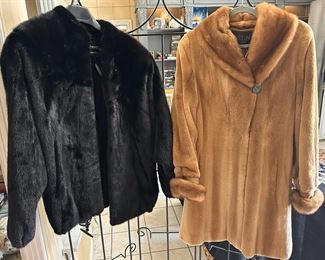 Mink Short Coat, Sheared Lamb Mid Length coat