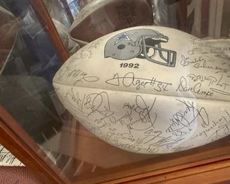 Signed Dallas Cowboys 1992 football