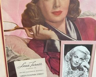 Signed Lana Turner 