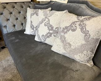 Fabulous custom tufted sofa hardly used