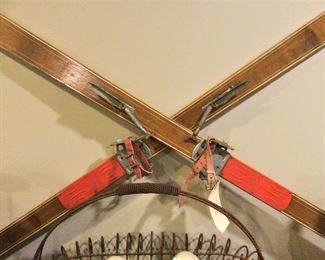 German Found Wooden Skis    Circa 1930