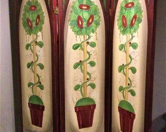 3 Panel Hand Painted Screen
