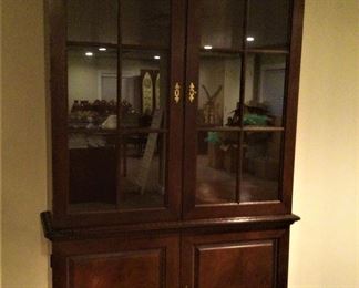 Lighted Mahogany Hutch
