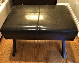 Leather Topped Bench