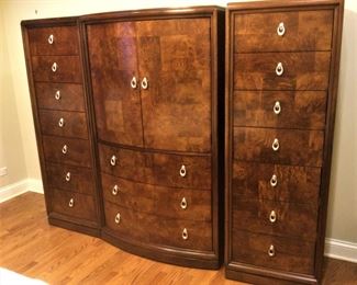 Thomasville Hollywood Regency Bogart Collection 3 Piece Cabinet with Drawers