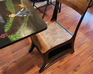 Antique Handpainted School Desk