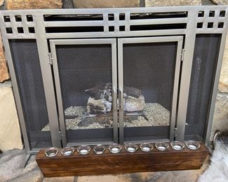 Gunmetal Color Fireplace Screen
