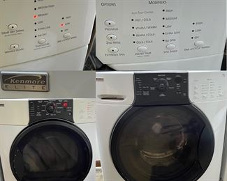 Kenmore Elite Front Loading White Washer & Dryer 