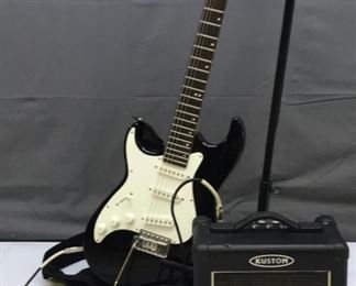 elecric guitar and kustom amp 