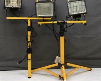dual light standing work lights