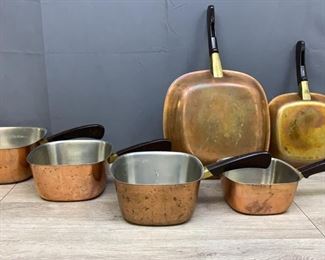 copper pan set