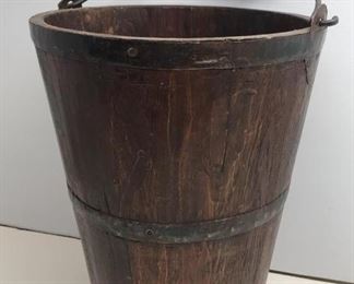 wood vintage pail bucket