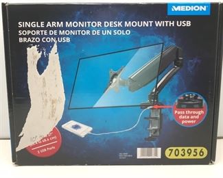 single arm monitor desk mount withusb
