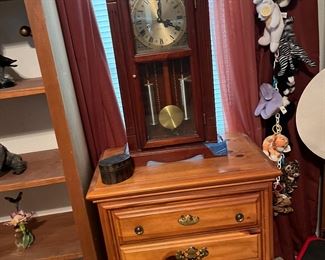 regulator clock and nighstand
