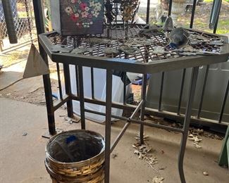 metal outdoor table
