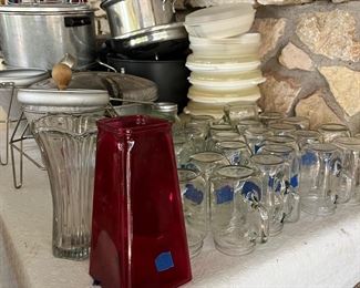 vases and Mason jar glasses