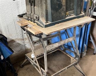 table saw and portable work bench
