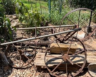 antique steel garden implements