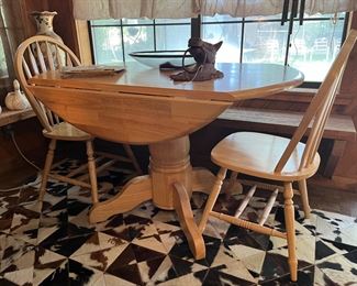 drop leaf kitchen table with two chairs