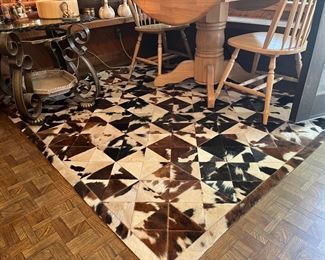 cowhide patchwork rug