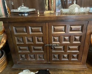 mid century brutalist-inspired side board