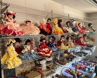 dolls with handmade crochet dresses