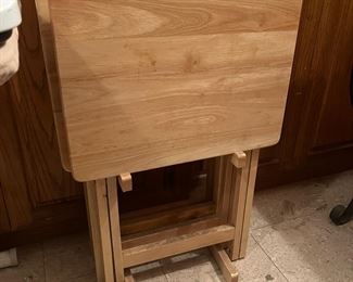 wooden tv trays