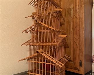 wooden 5-tier bird cage