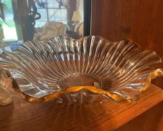 gold-rimmed candy dish