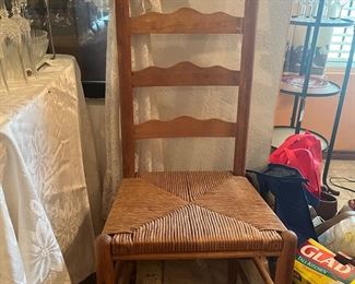 ladder back chair with cane seat