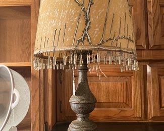lamp with fringed shade