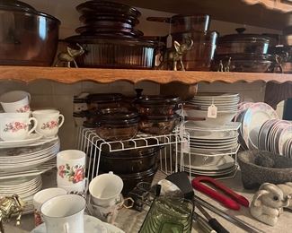 glass cookware and China dishes