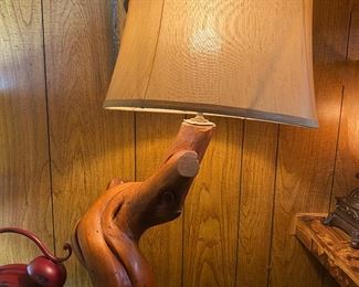 Beautiful unique wood lamp 