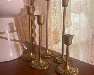 Brass candlesticks 