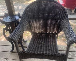 3 wicker chairs 