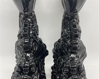 Heavy Asian Dragon Koi glass art