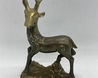 Vintage brass standing reindeer