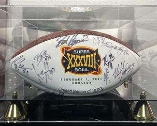 2004 Superbowl XXXVIII Panthers Team Autographs