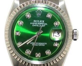 1976 Rolex Datejust Steel 16030, A.M. Green Dial