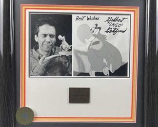 Disney Iago Gilbert Gottfried Autograph Framed