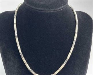 925 Silver Beaded Necklace