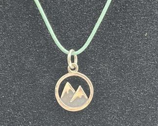 925 Silver Mountain Pendant on Cord