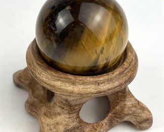 Tiger's Eye Stone Sphere