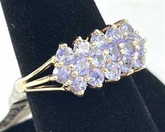 14K Yellow Gold Tanzanite Gemstone Ring