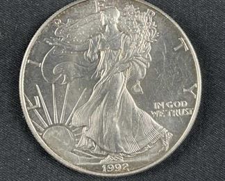 1992 American 1oz Silver Eagle .999
