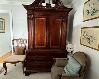 Armoire, Side Chairs, Pictures